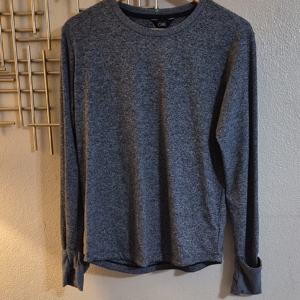 Athleta Women's Heathered Gray Long Sleeve Tee